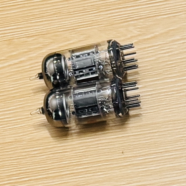 2x Vintage RCA 7199 Black Plate Vacuum Tube