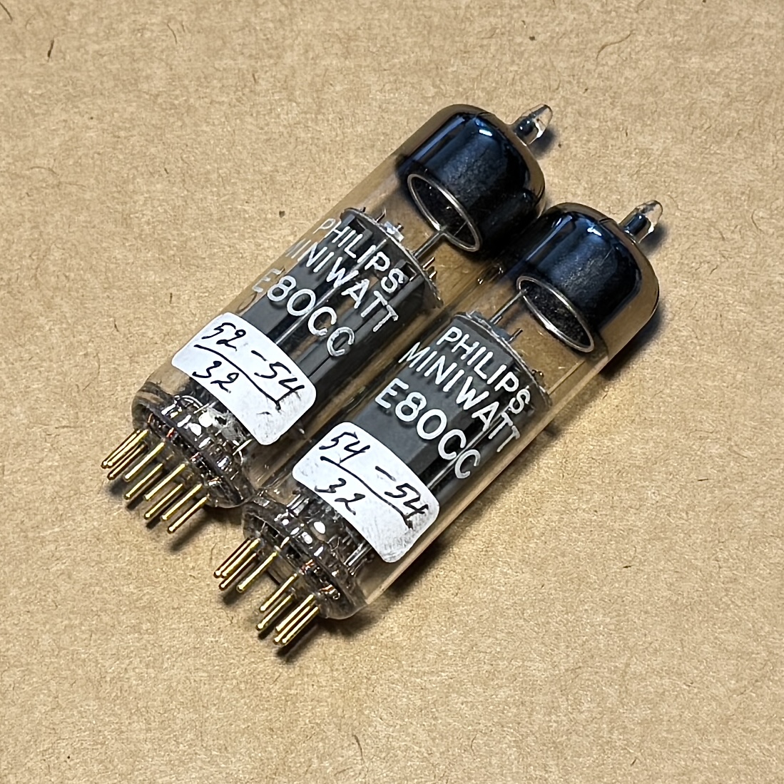 Bóng Đèn E80CC. Pair Philips E80CC 12AU7 6085 Chân Vàng Chất Lượng Đặc Biệt