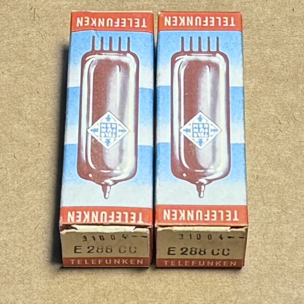 Bóng Đèn Telefunken E288CC. Matched pair Telefunken E288CC 8223 Tubes Nos