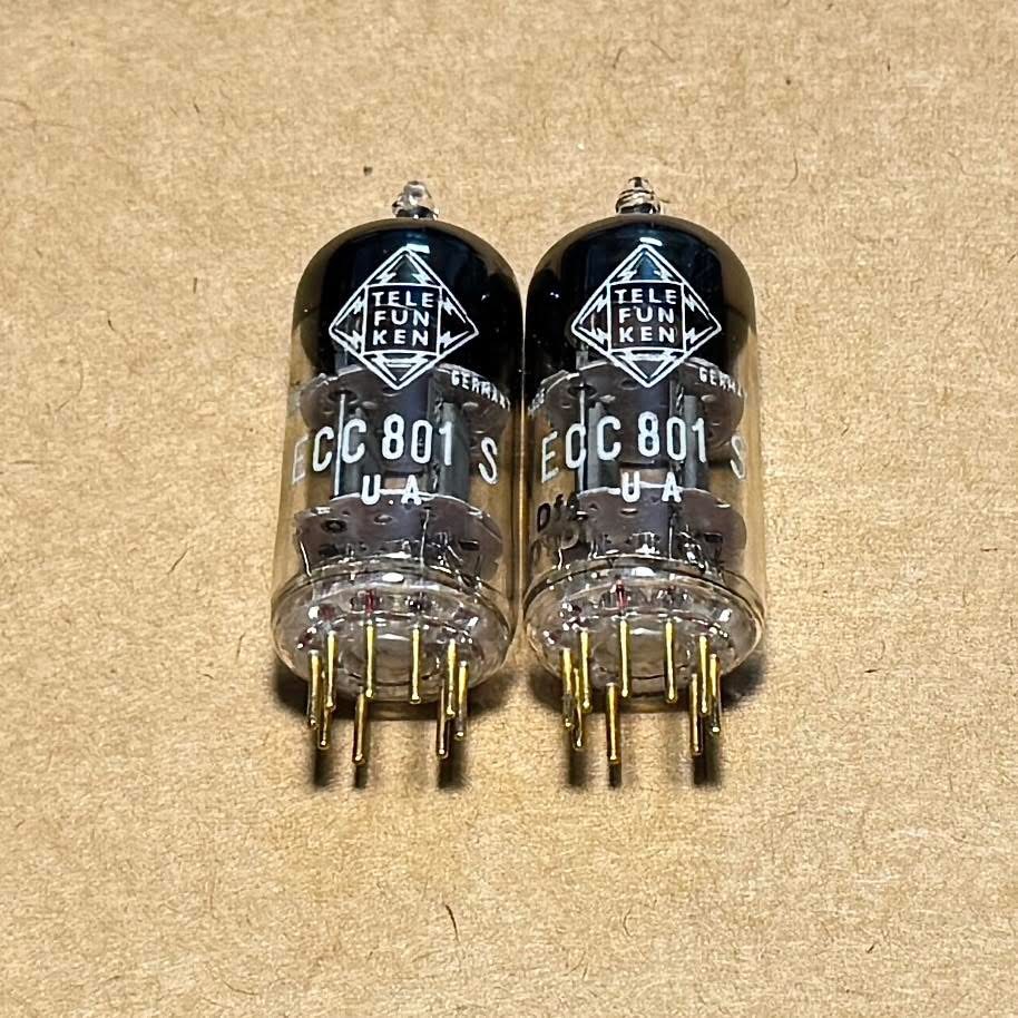 2Pcs ECC801S Telefunken. Tube Telefunken ECC801S ECC81 Gold Pin NOS NIB
