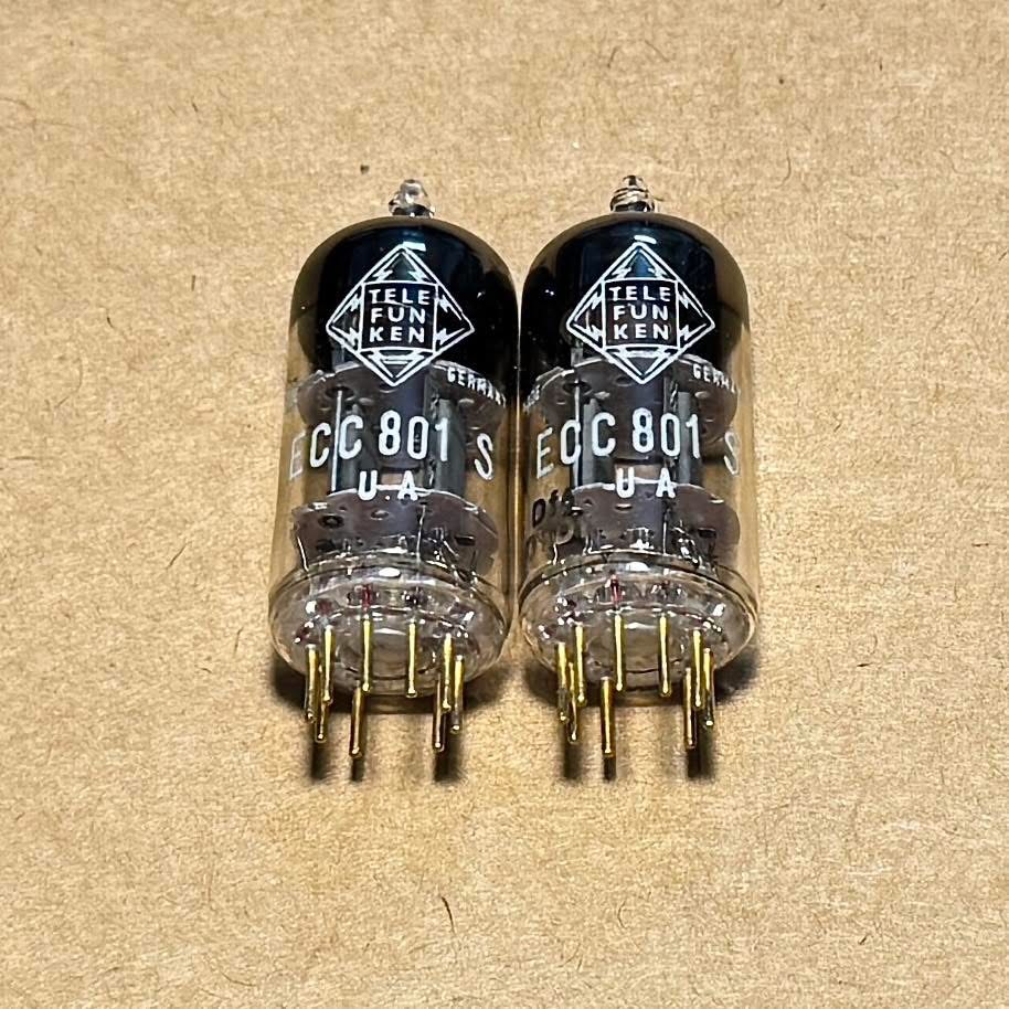 2Pcs ECC801S Telefunken. Tube Telefunken ECC801S ECC81 Gold Pin NOS NIB