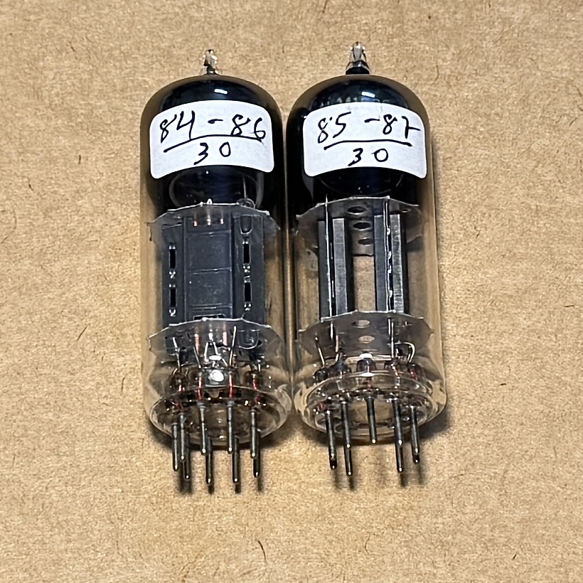 2Pcs Brimar 12BH7 CV5042 Long Plat Black Plate Tested TV7. Bóng Đèn Brimar 12BH7 CV5042.