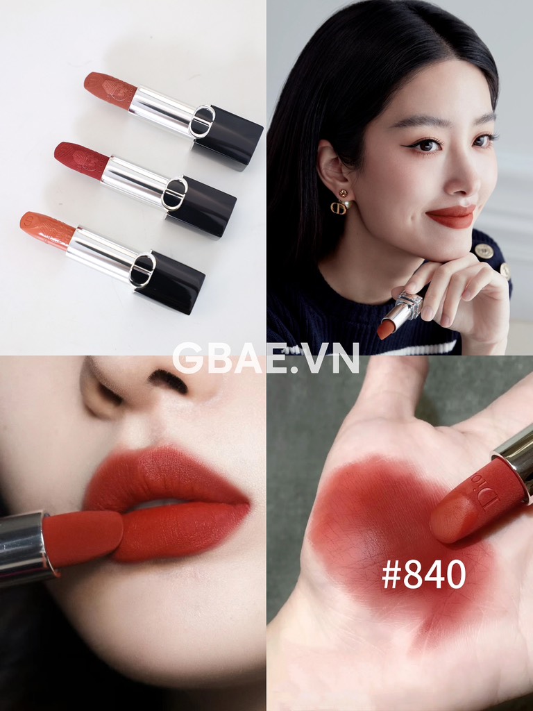 Son DIOR Rouge Nắp Hít Đen 2024 Couture Colour Refillable Floral Lip Care