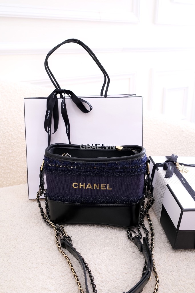 Túi Gift Custom Dạ Tweed CHANEL Limited Đủ Hộp & Túi Giấy Chanel Hoa Trà RB