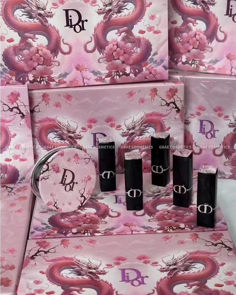 Set 5 Son Dior Rouge Rồng Hồng Nắp Hít 5x1.5g