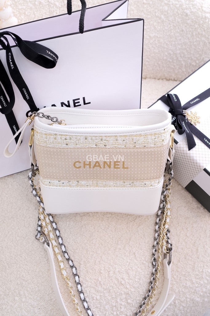 Túi Gift Custom Dạ Tweed CHANEL Limited Đủ Hộp & Túi Giấy Chanel Hoa Trà RB