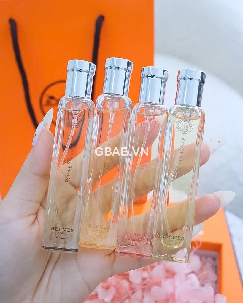 Set Nước Hoa HERMES 4c x 15ml Fullbox Kèm Túi Giấy Hãng