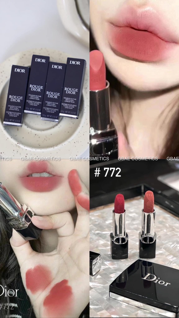 Son DIOR Rouge Nắp Hít Đen 2024 Couture Colour Refillable Floral Lip Care