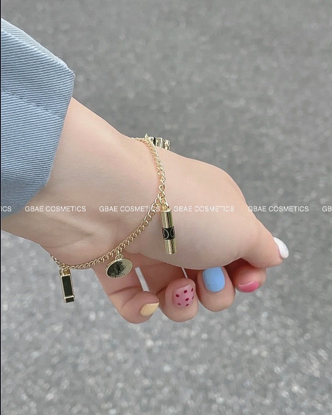 Lắc Tay YSL Gold Kèm Charm Gift Chính Hãng