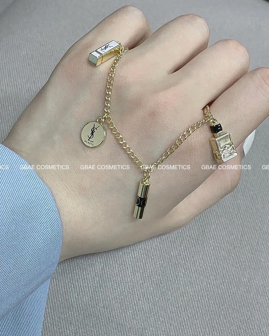 Lắc Tay YSL Gold Kèm Charm Gift Chính Hãng