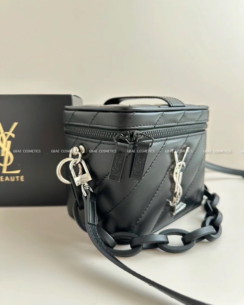 Túi Cốp YSL Vanity Màu Đen Gift Chính Hãng Kèm Dây Fullbox