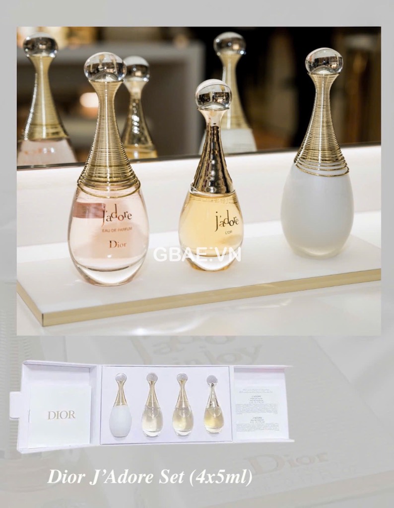 Set Nước Hoa Nữ DIOR J'adore Mini 4c x 5ml Fullbox