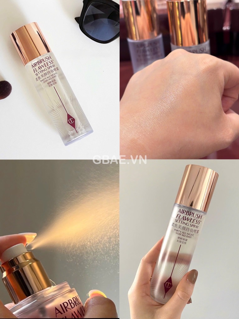 Xịt makeup Charlotte Tilbury Air Brush Flawless Setting Spray Party All Night Stay All Day - 100ml