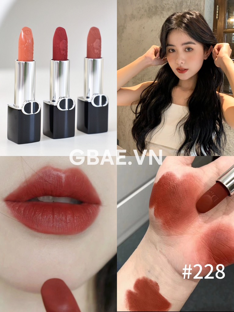 Son DIOR Rouge Nắp Hít Đen 2024 Couture Colour Refillable Floral Lip Care