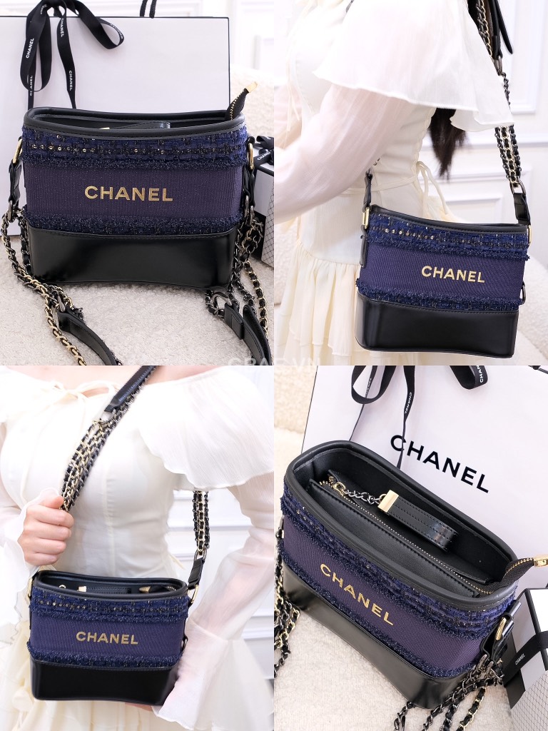 Túi Gift Custom Dạ Tweed CHANEL Limited Đủ Hộp & Túi Giấy Chanel Hoa Trà RB