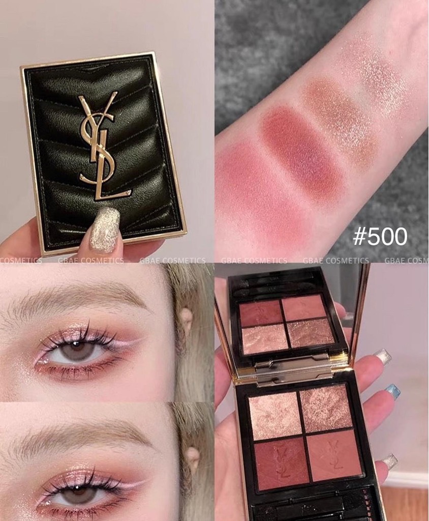Phấn mắt mini YSL kèm 2 cọ mắt