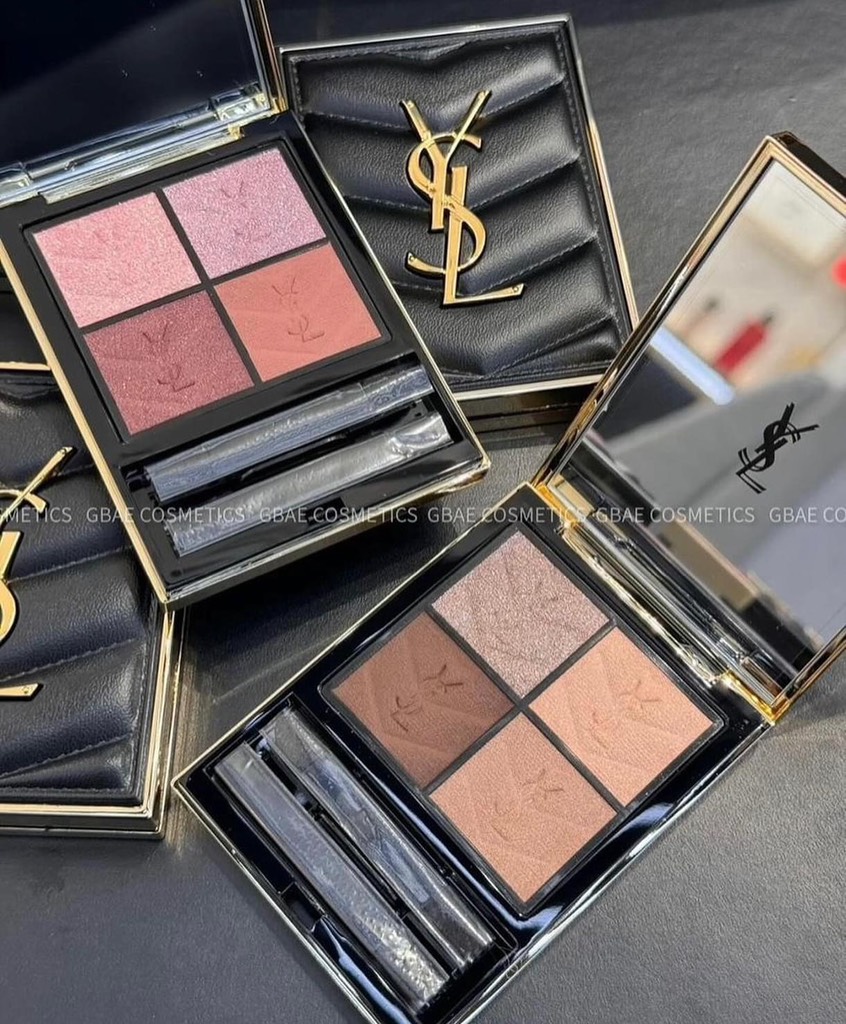 Phấn mắt mini YSL kèm 2 cọ mắt