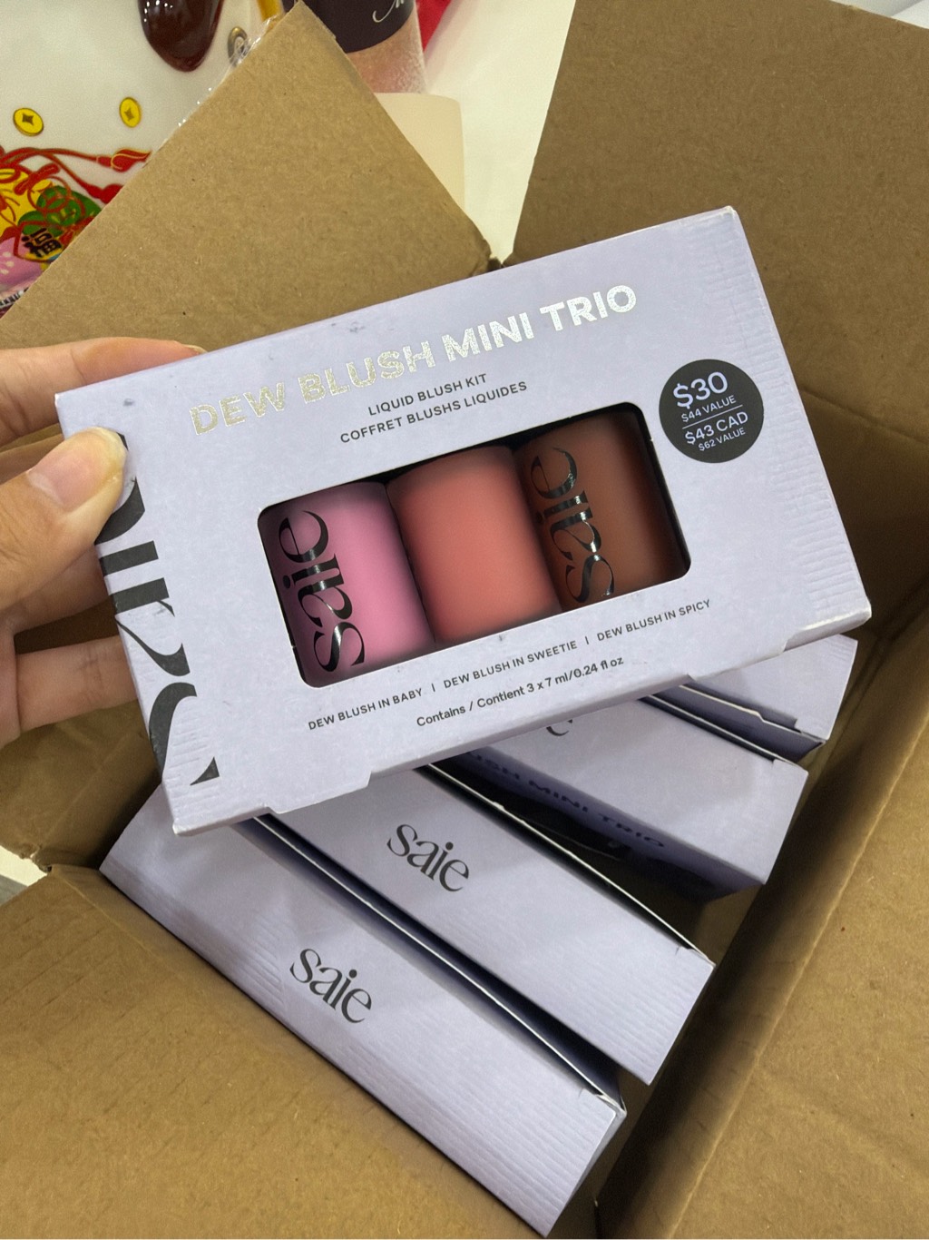 Set Má Hồng SAIE Dew Blush Mini Trio 3x7ml