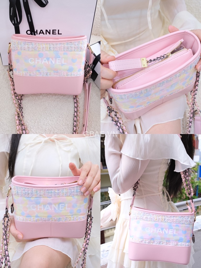 Túi Gift Custom Dạ Tweed CHANEL Limited Đủ Hộp & Túi Giấy Chanel Hoa Trà RB