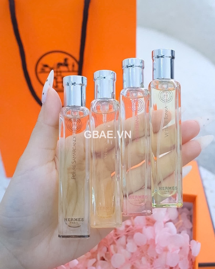Set Nước Hoa HERMES 4c x 15ml Fullbox Kèm Túi Giấy Hãng