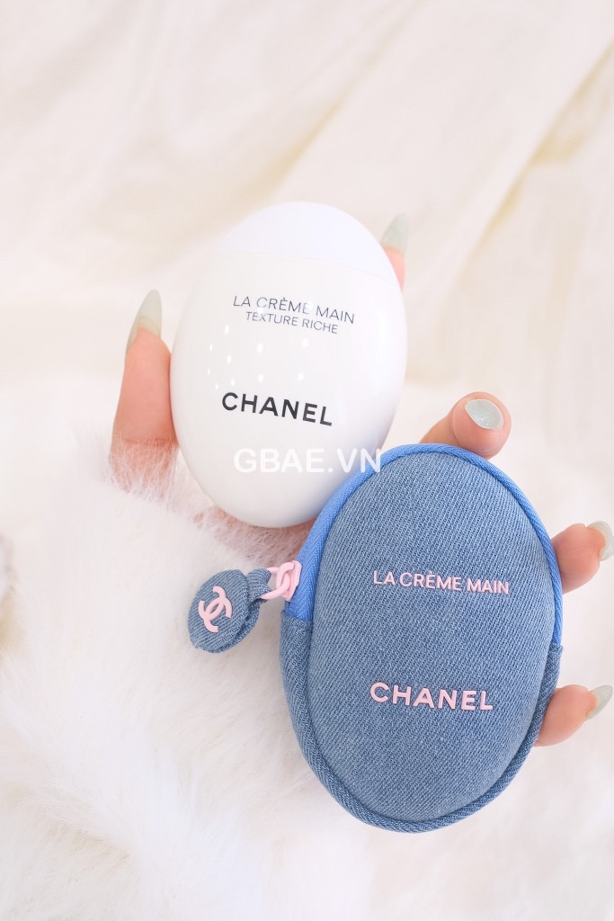 Túi Pouch CHANEL Denim Đựng Kem Tay Fullbox Limited Pouch
