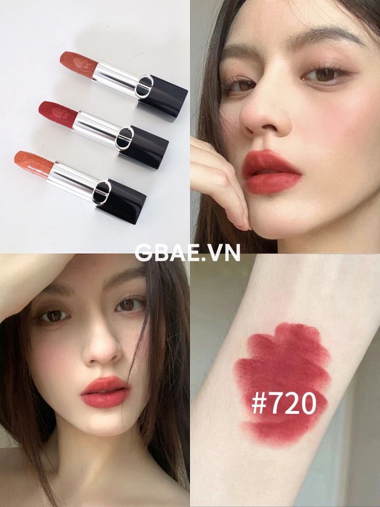 Son DIOR Rouge Nắp Hít Đen 2024 Couture Colour Refillable Floral Lip Care