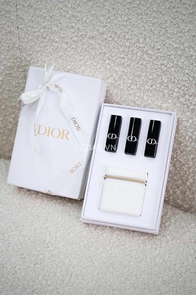 Set 3 Son Dior Rouge Kèm Túi Pouch Đựng Gift VIP 2026 - Limited Edition Fullbox
