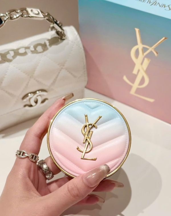 Cushion YSL Vỏ Hồng Xanh High Cover Mesh Foundation Limited