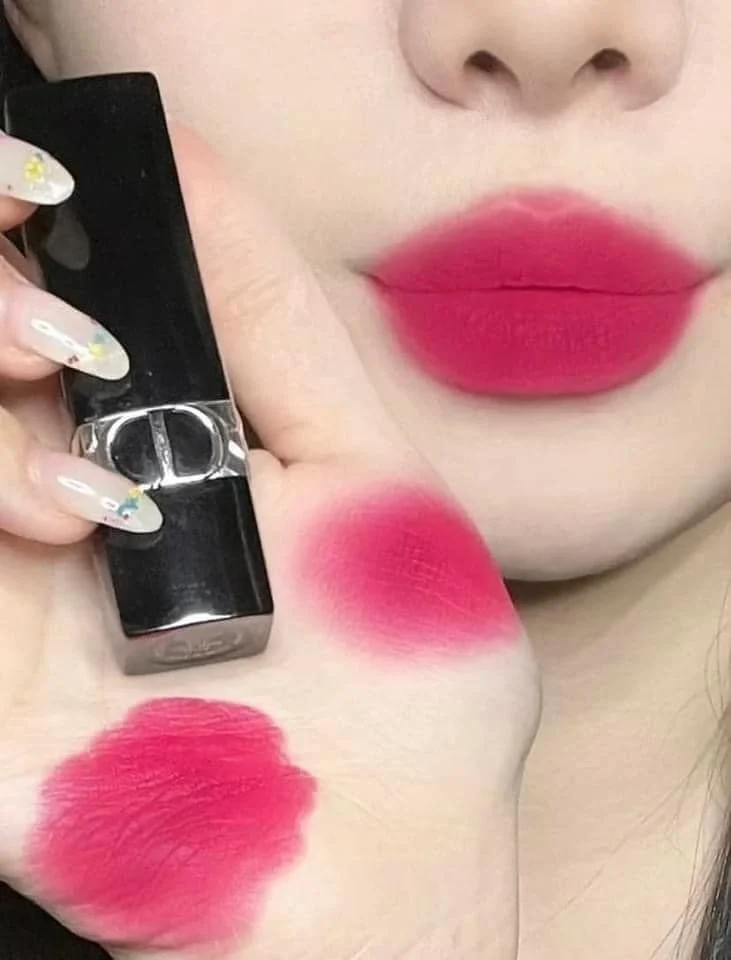 Son DIOR Rouge Nắp Hít Đen 2024 Couture Colour Refillable Floral Lip Care
