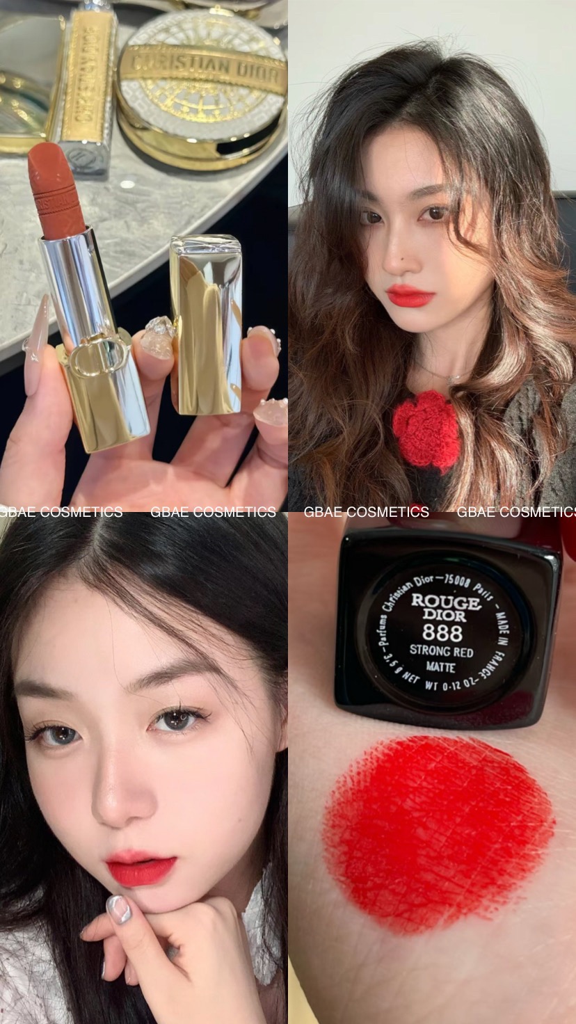 Son DIOR Rouge Nắp Hít Vỏ Vàng Velet Lipstick New Limited 2024
