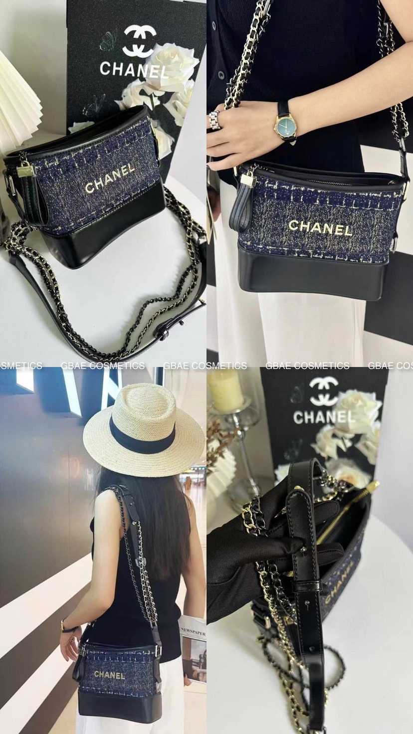 Túi Gift Custom Dạ Tweed CHANEL Limited Đủ Hộp & Túi giấy Chanel Hoa Trà RB