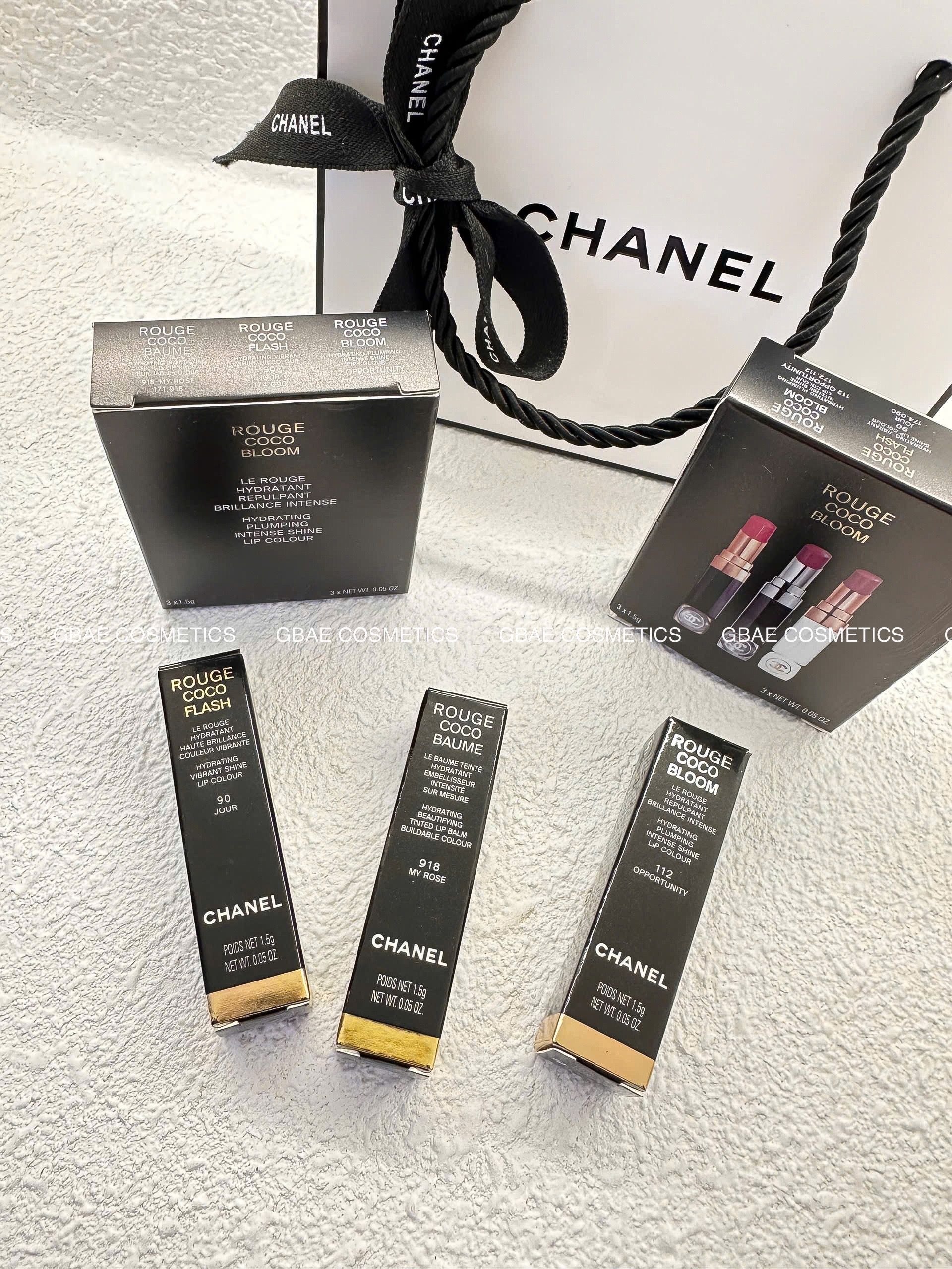 Set Son CHANEL Rouge Coco Bloom Travel Size 3x1.5g