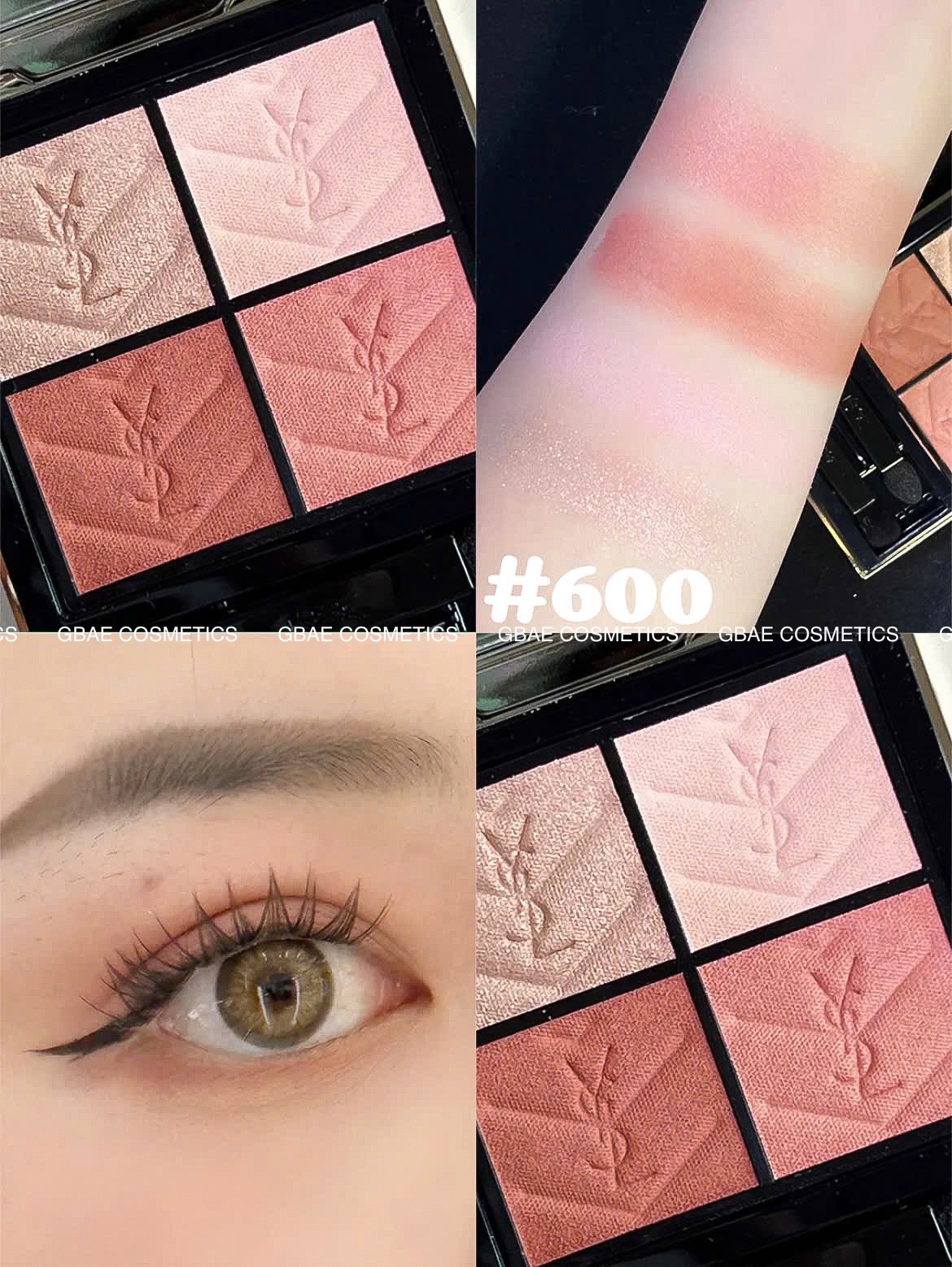 Phấn mắt mini YSL kèm 2 cọ mắt