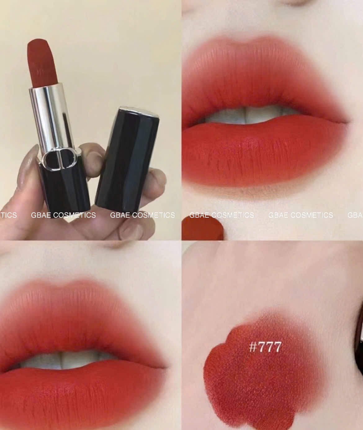 Son DIOR Rouge Nắp Hít Đen 2024 Couture Colour Refillable Floral Lip Care