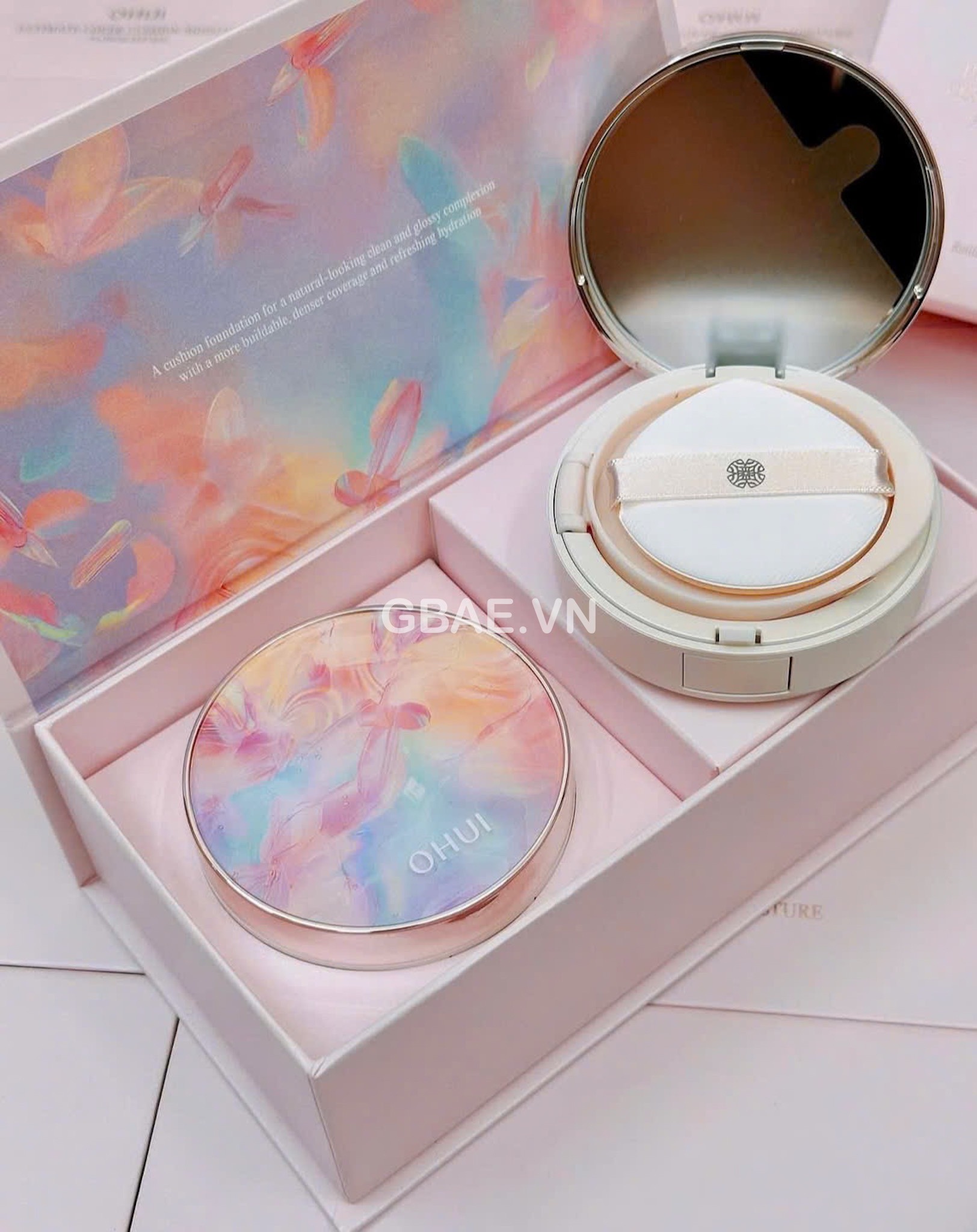 Set Cushion OHUI Phiên Bản limited hoa ( 1 case + 2 lõi )