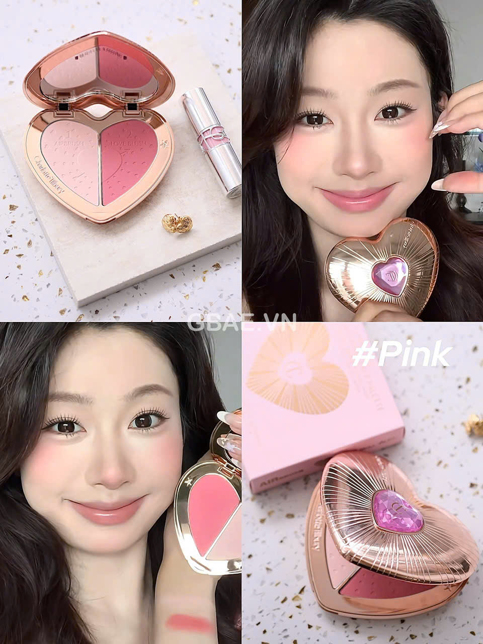 Phấn Má Hồng Charlotte Tilbury Pillow Talk Beauty Soulmates Face Palette Flawless