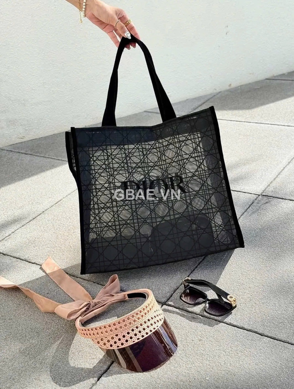 Túi Tote DIOR Lưới Gift Compliment Chính Hãng 42x35x13cm