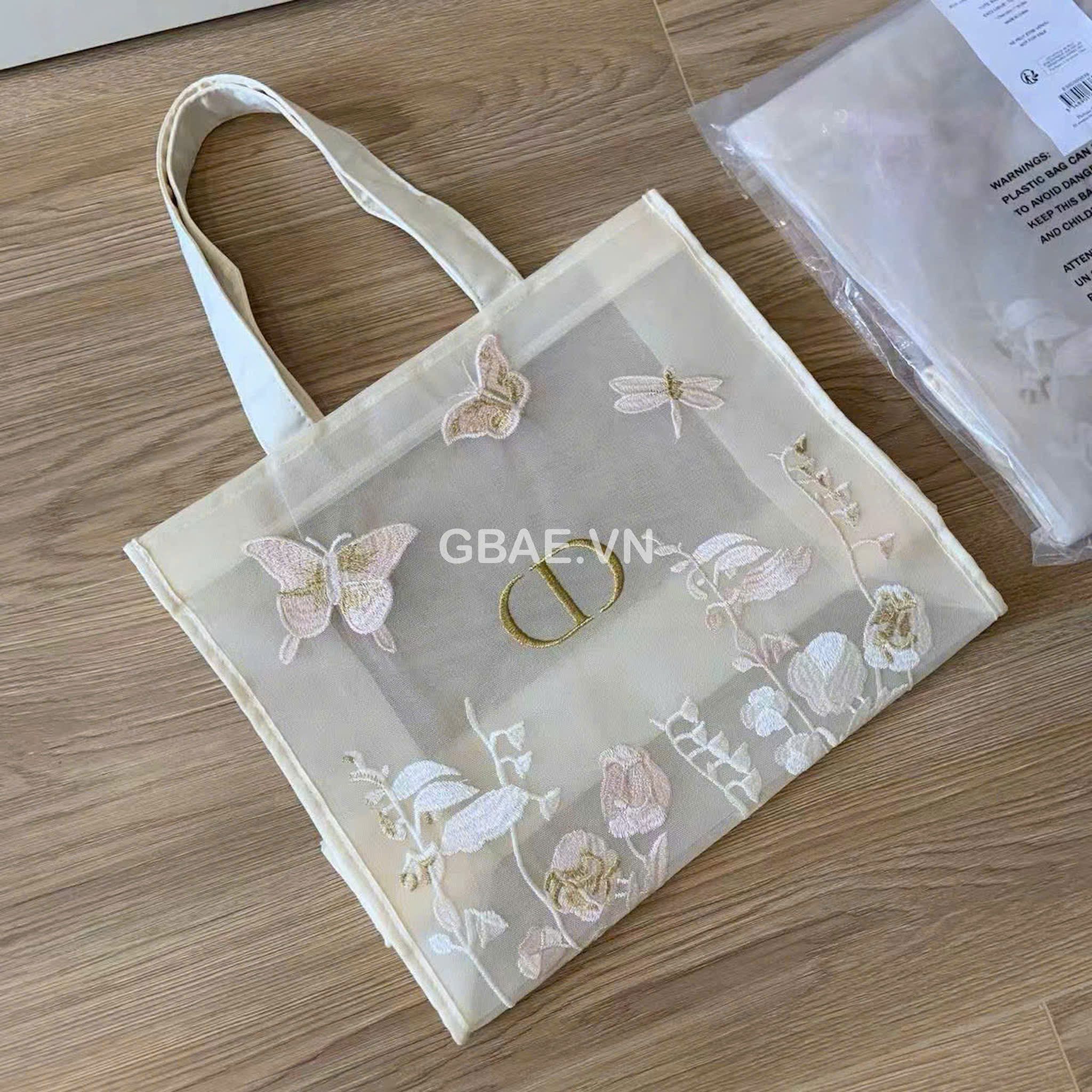 Túi Tote DIOR Lưới Gift Compliment Chính Hãng 42x35x13cm