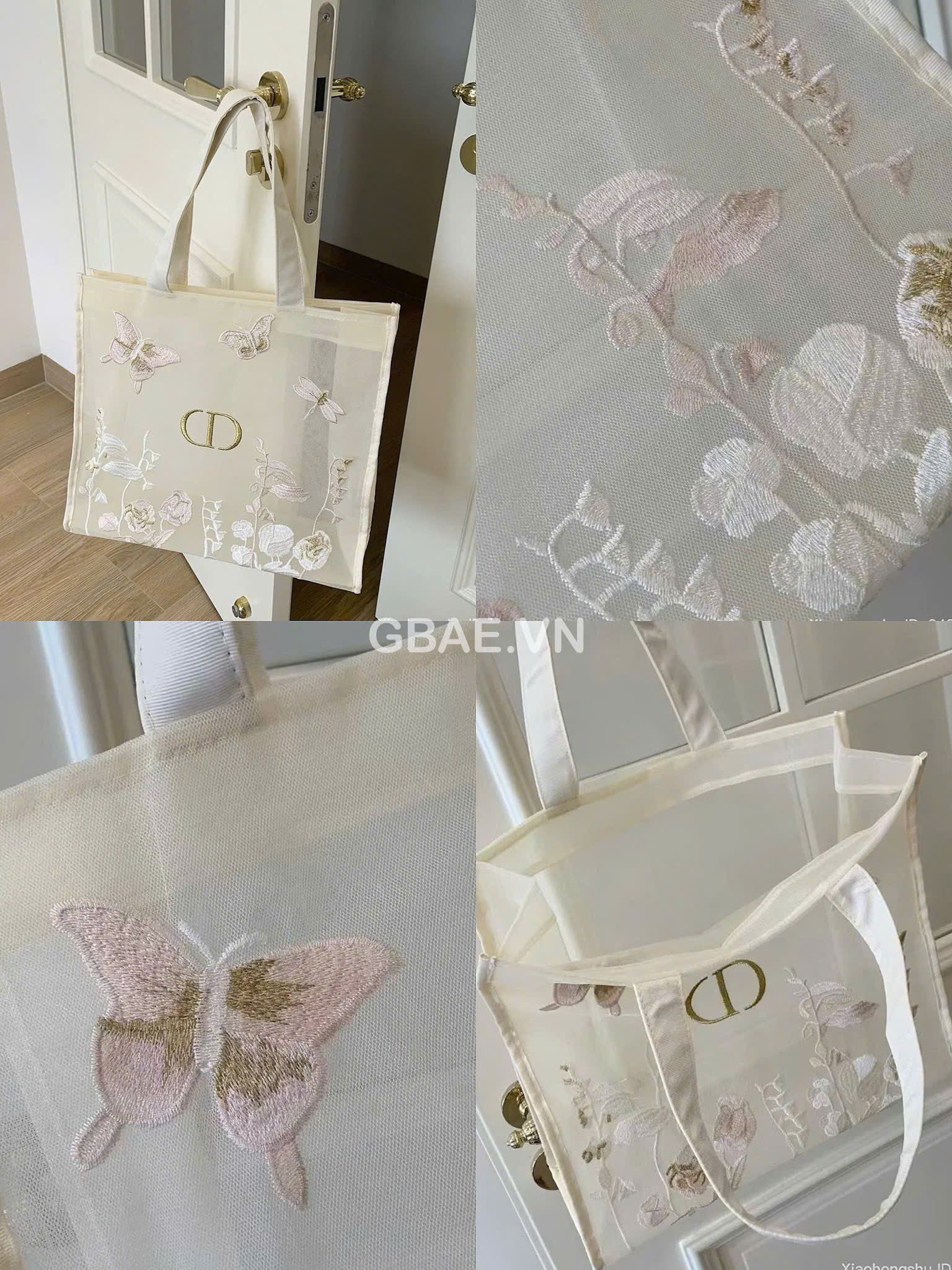 Túi Tote DIOR Lưới Gift Compliment Chính Hãng 42x35x13cm