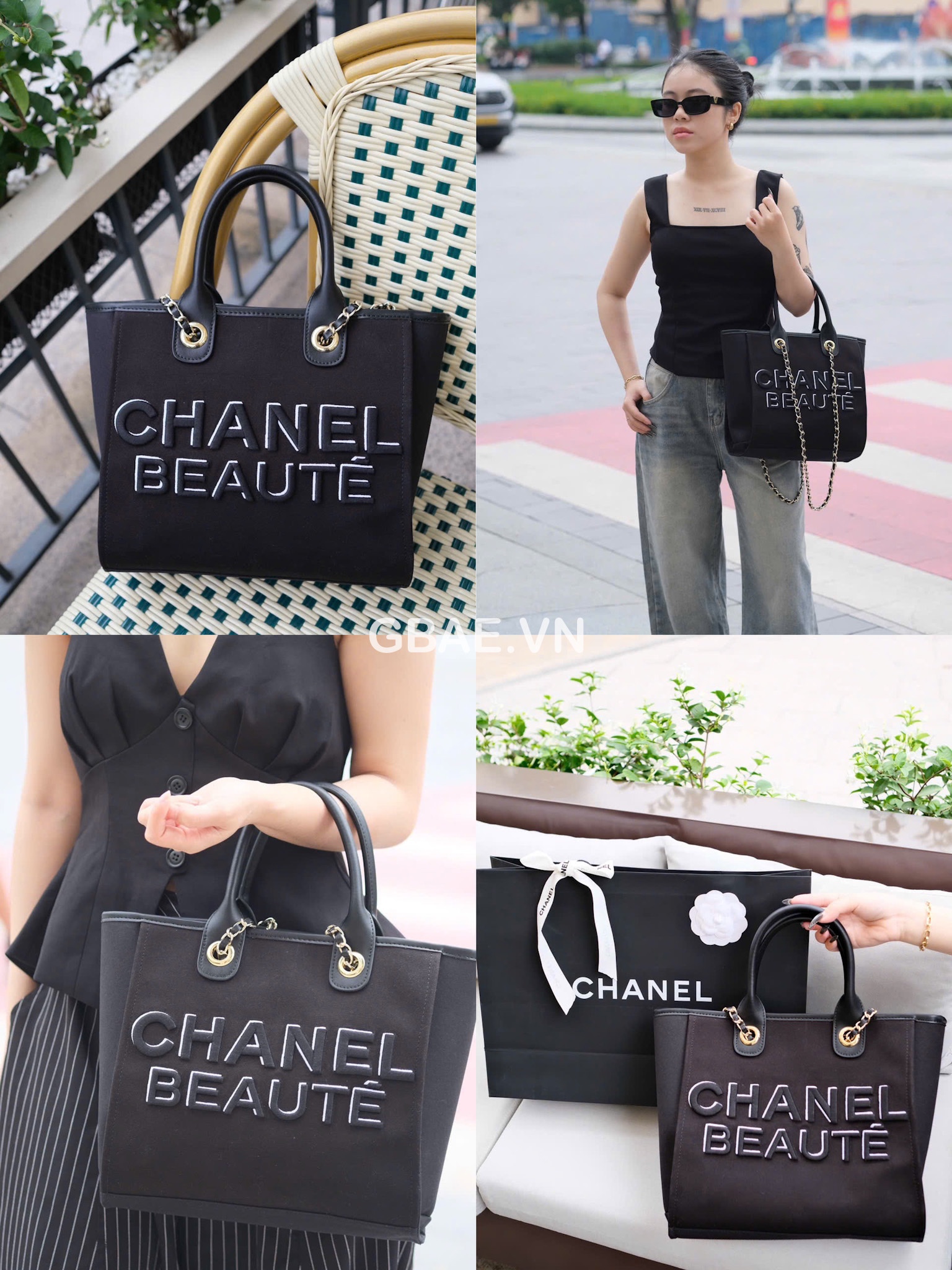 Túi Tote CHANEL Custom Túi Gift Chính Hãng 32x24x15cm (vừa lap 14 inch)