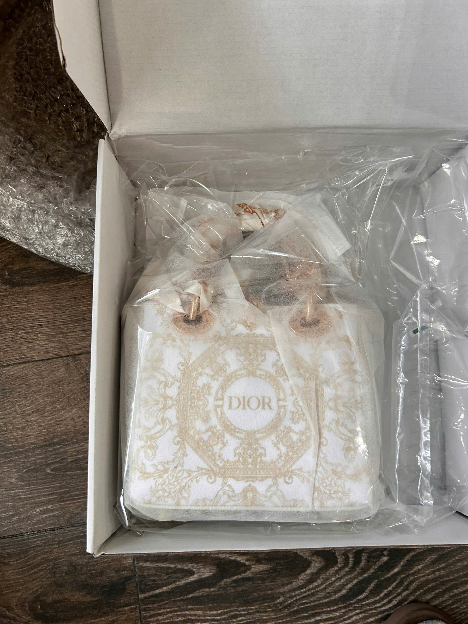 Túi DIOR custom hoạ tiết Holiday Limited dáng Lady size 25cm fullbox túi giấy hãng