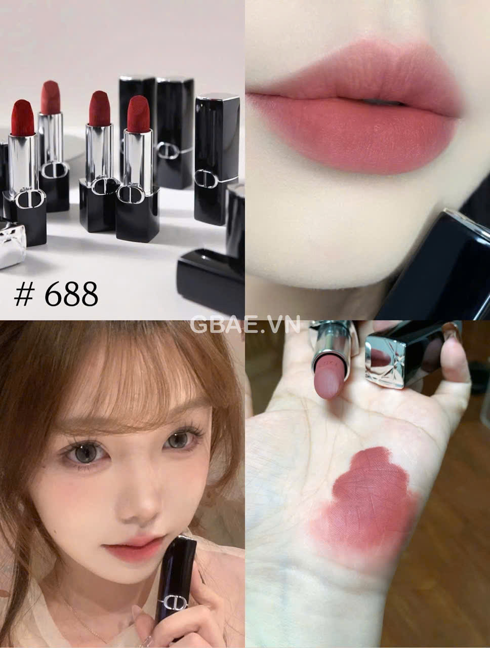 Son DIOR Rouge Nắp Hít Đen 2024 Couture Colour Refillable Floral Lip Care