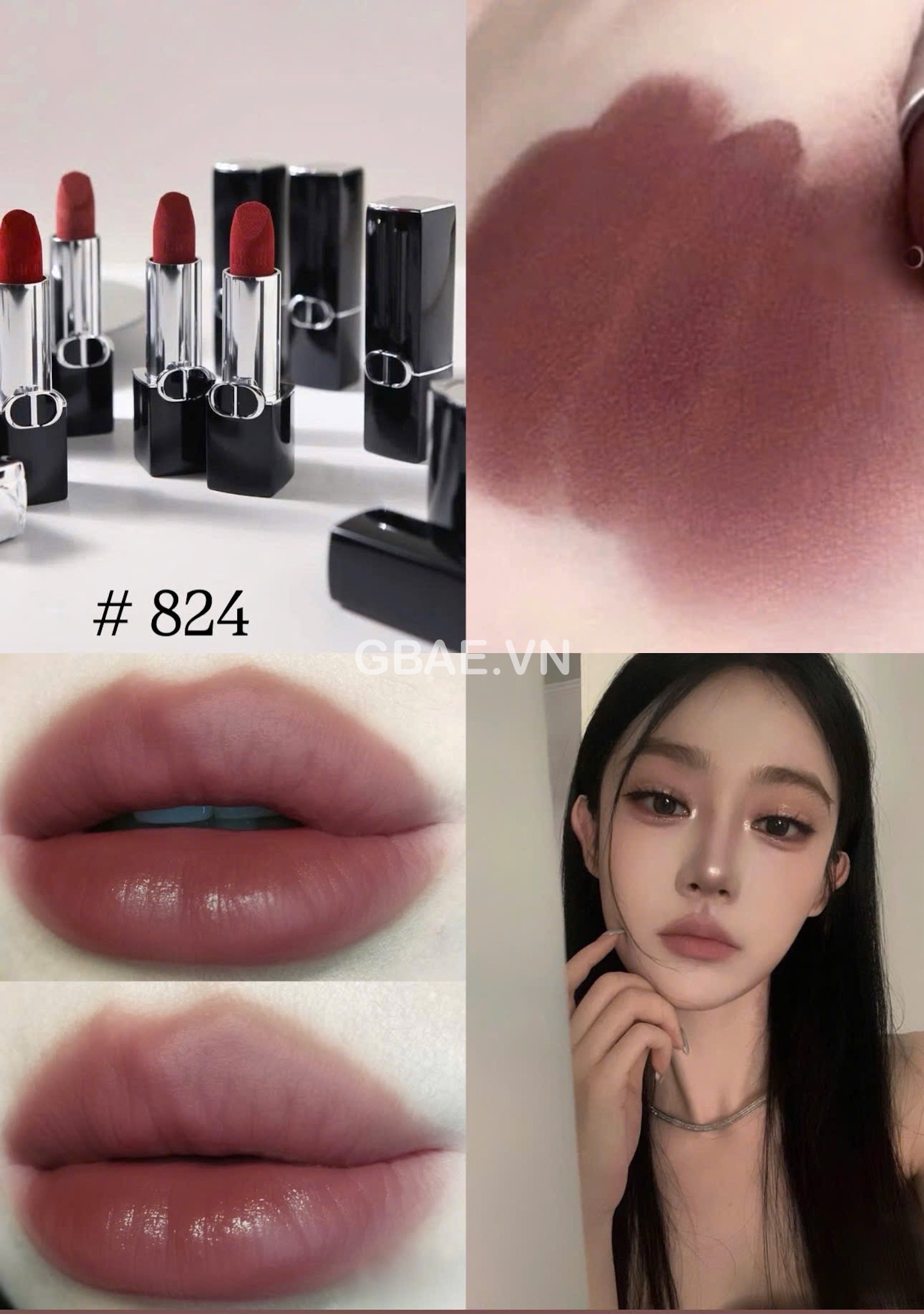Son DIOR Rouge Nắp Hít Đen 2024 Couture Colour Refillable Floral Lip Care