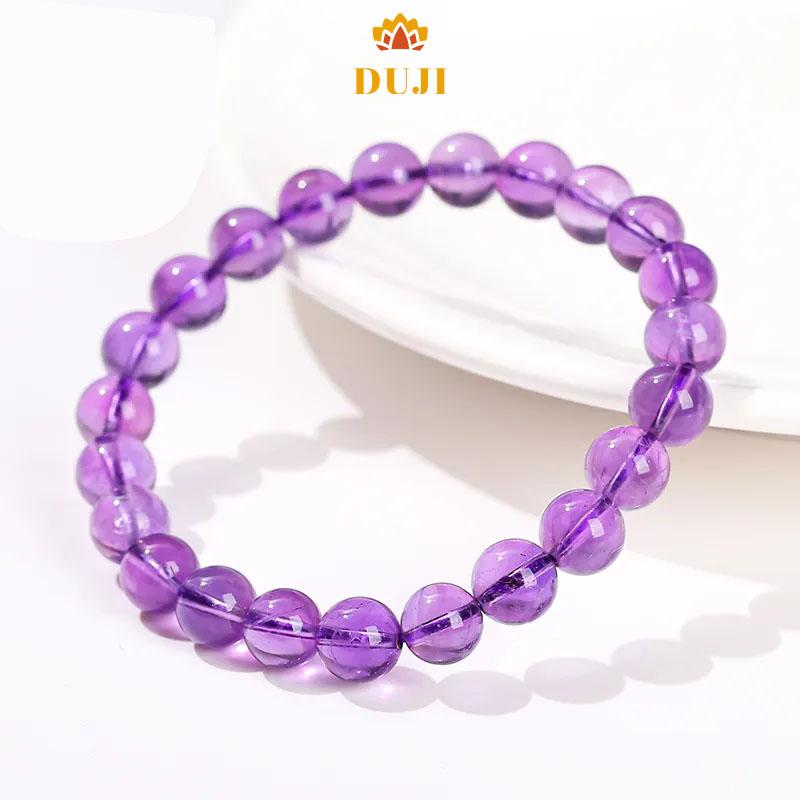 [DUJI] Vòng tay thạch anh tím Uruguay tự nhiên 7A đá tự nhiên 100%
