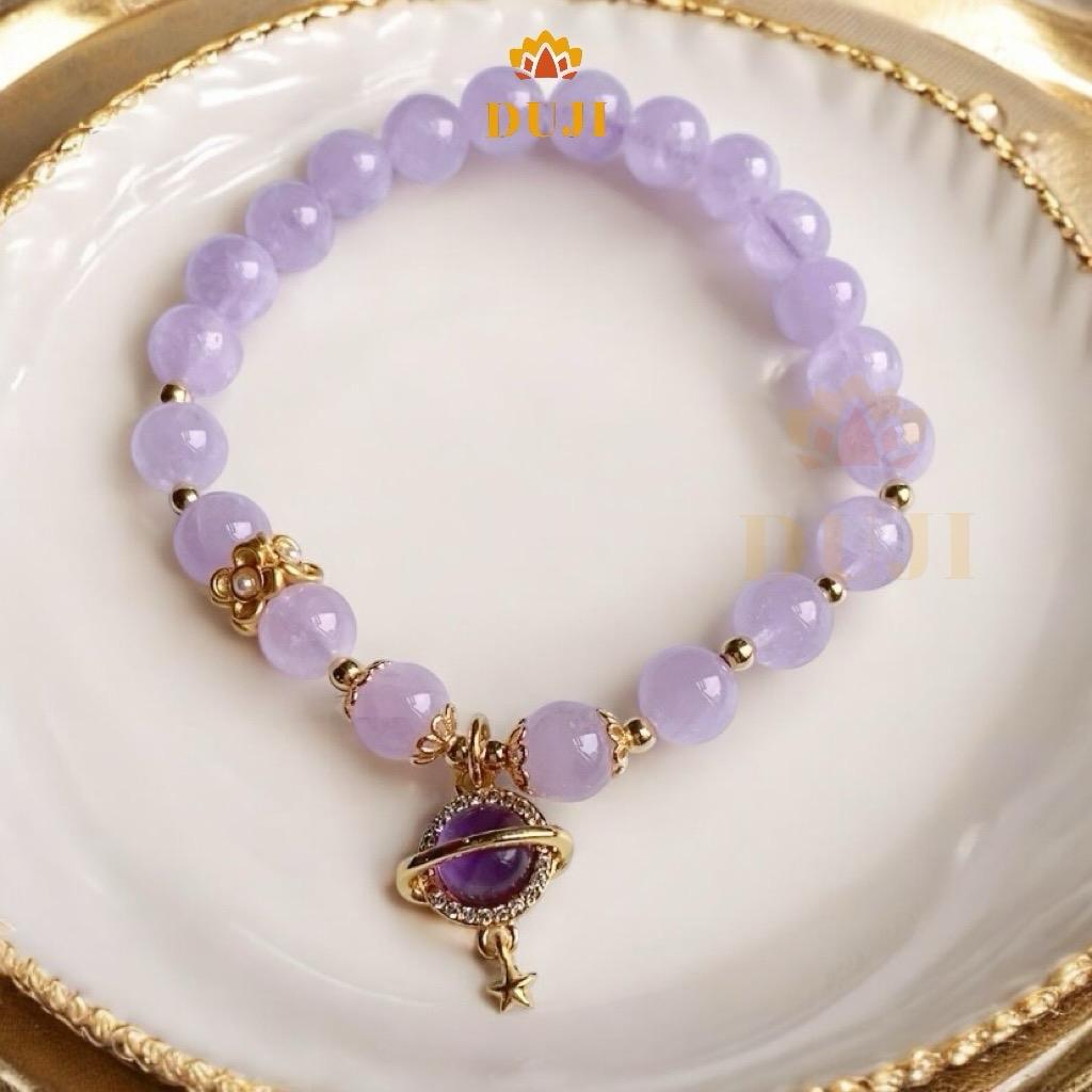 [DUJI] Vòng tay thạch anh tím violet 5A đá tự nhiên 100%