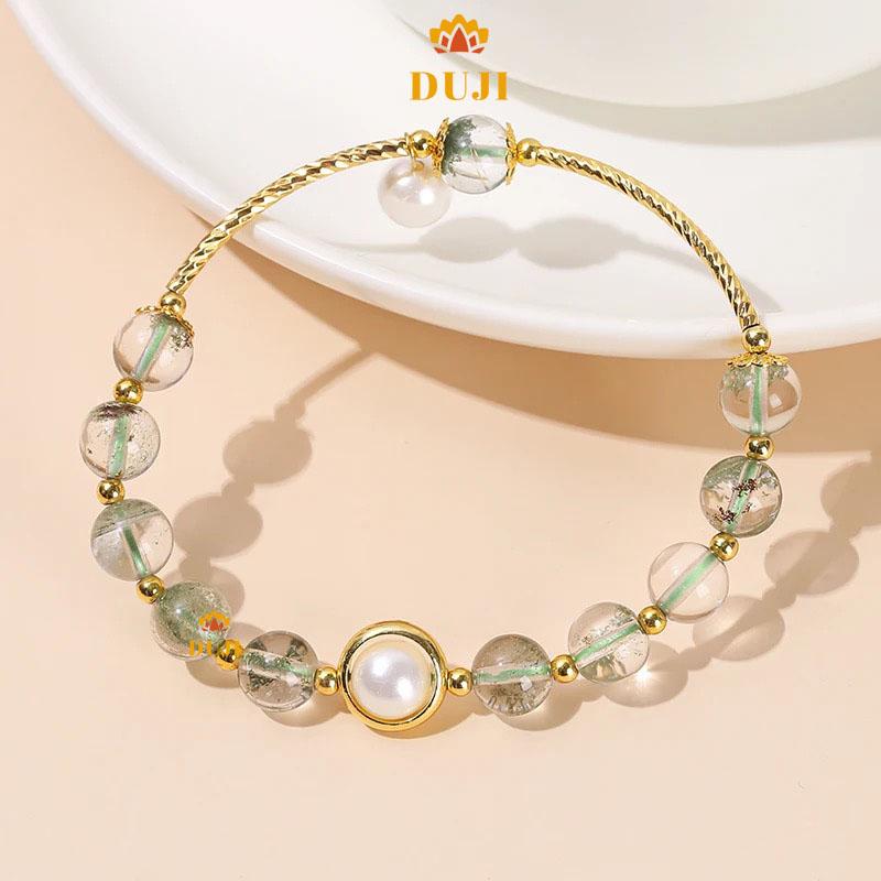 Vòng tay Thạch Anh Ưu Linh Xanh lá
