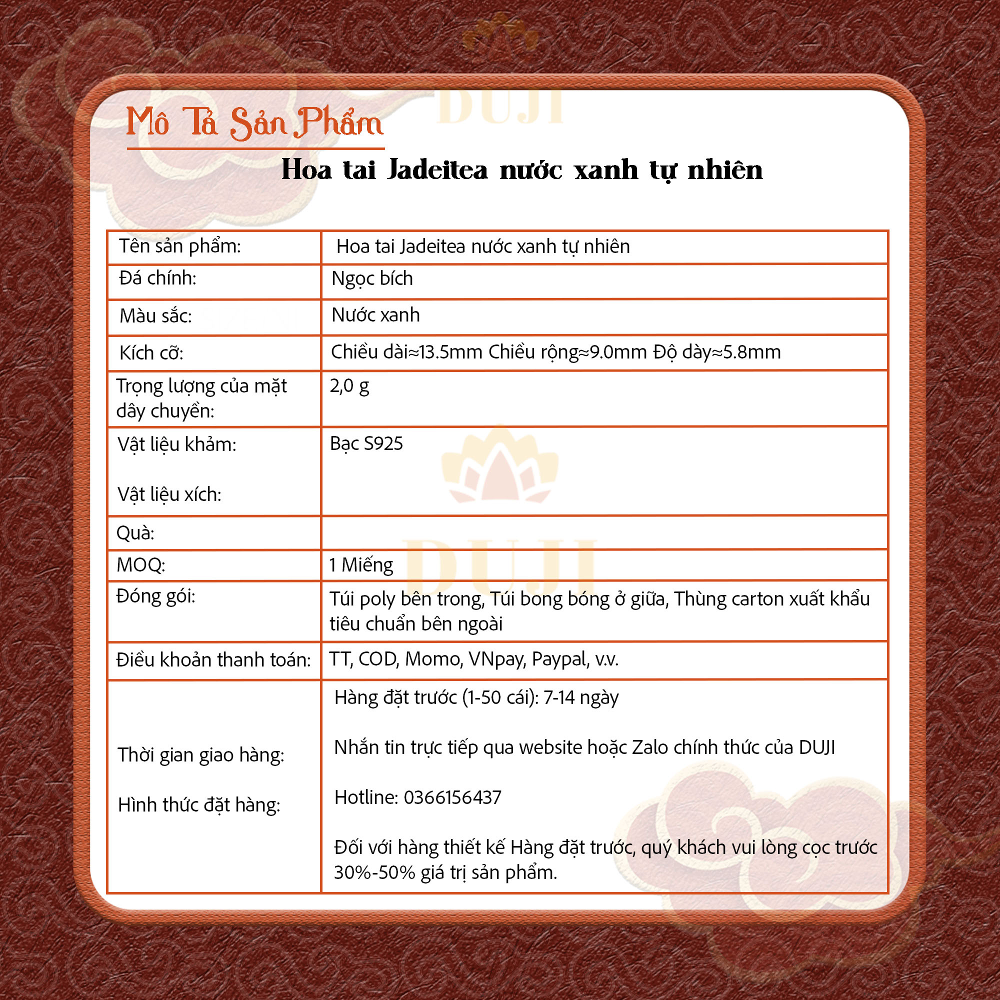 Jadeite tự nhiên nước xanh loại jadeite Trang sức tinh xảo Hoa tai nữ Bạc S925