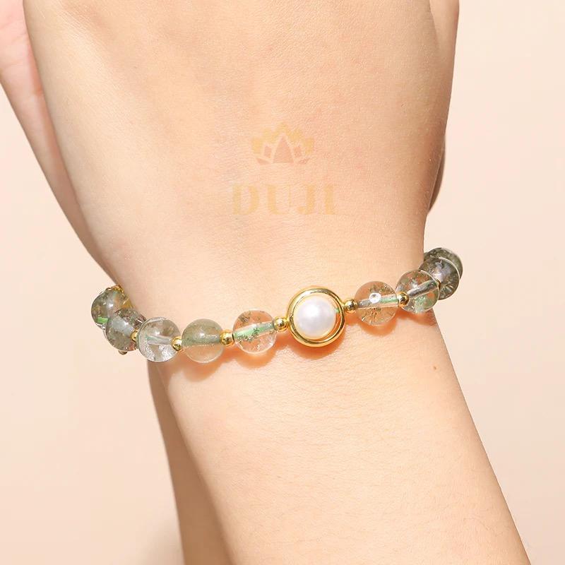 Vòng tay Thạch Anh Ưu Linh Xanh lá
