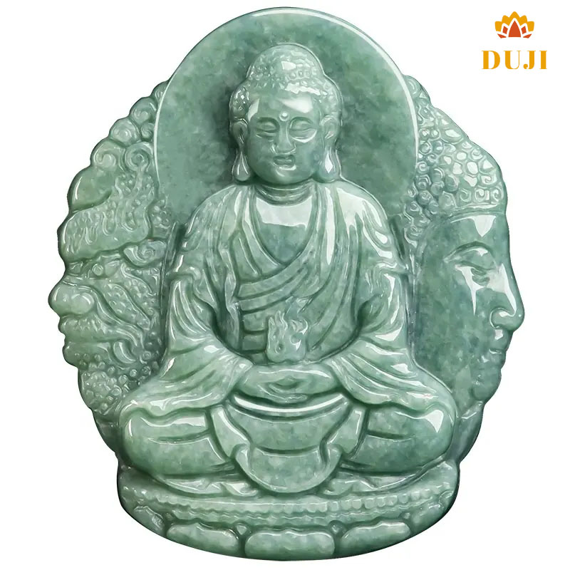 Mặt dây chuyền Phật A Di Đà bằng ngọc thiên nhiên