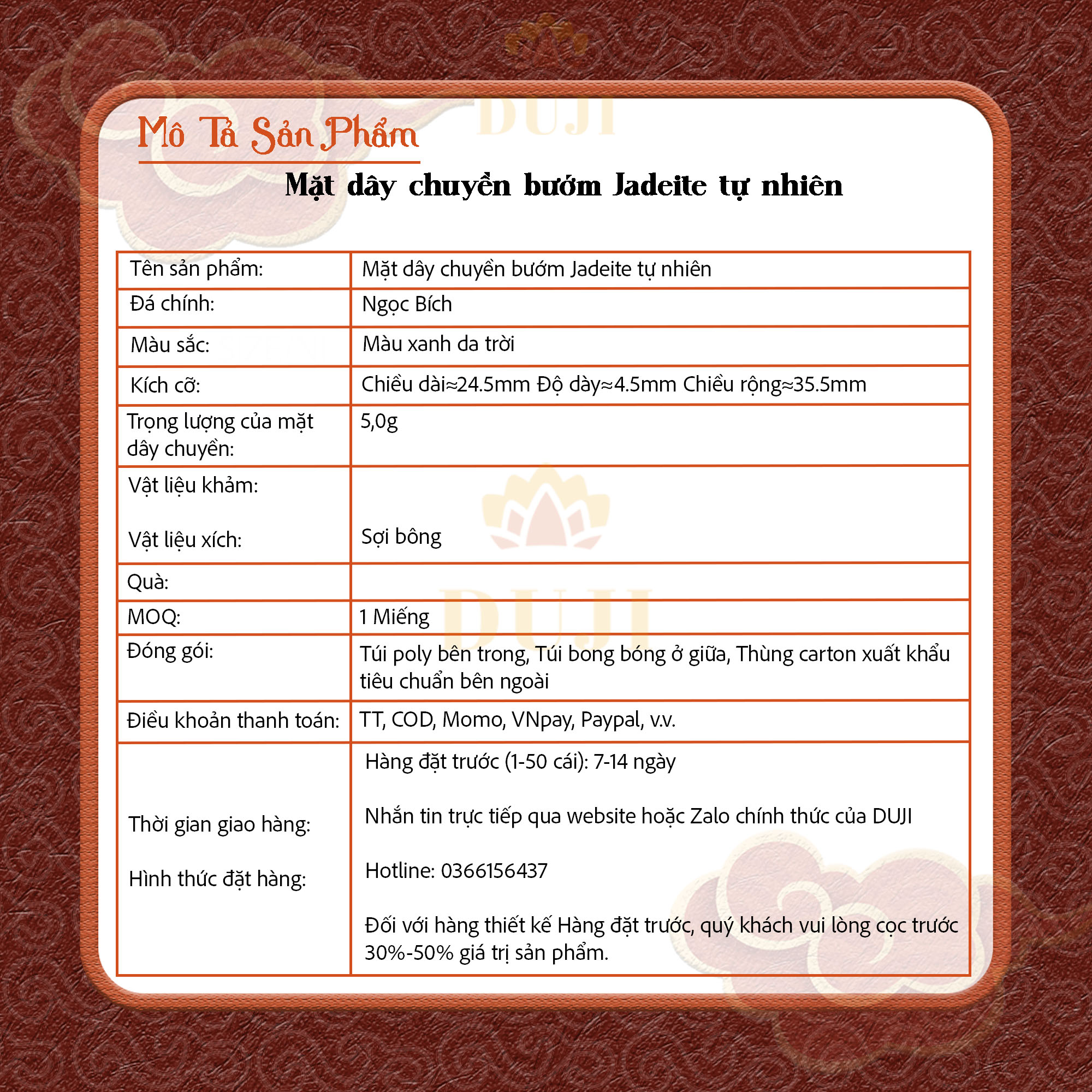 Mặt dây chuyền bướm nước xanh ngọc bích tự nhiên